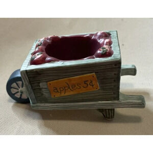 Yankee Candle Tealight Votive Holder Fresh Red Apples Cart 5 cents‎ Retired